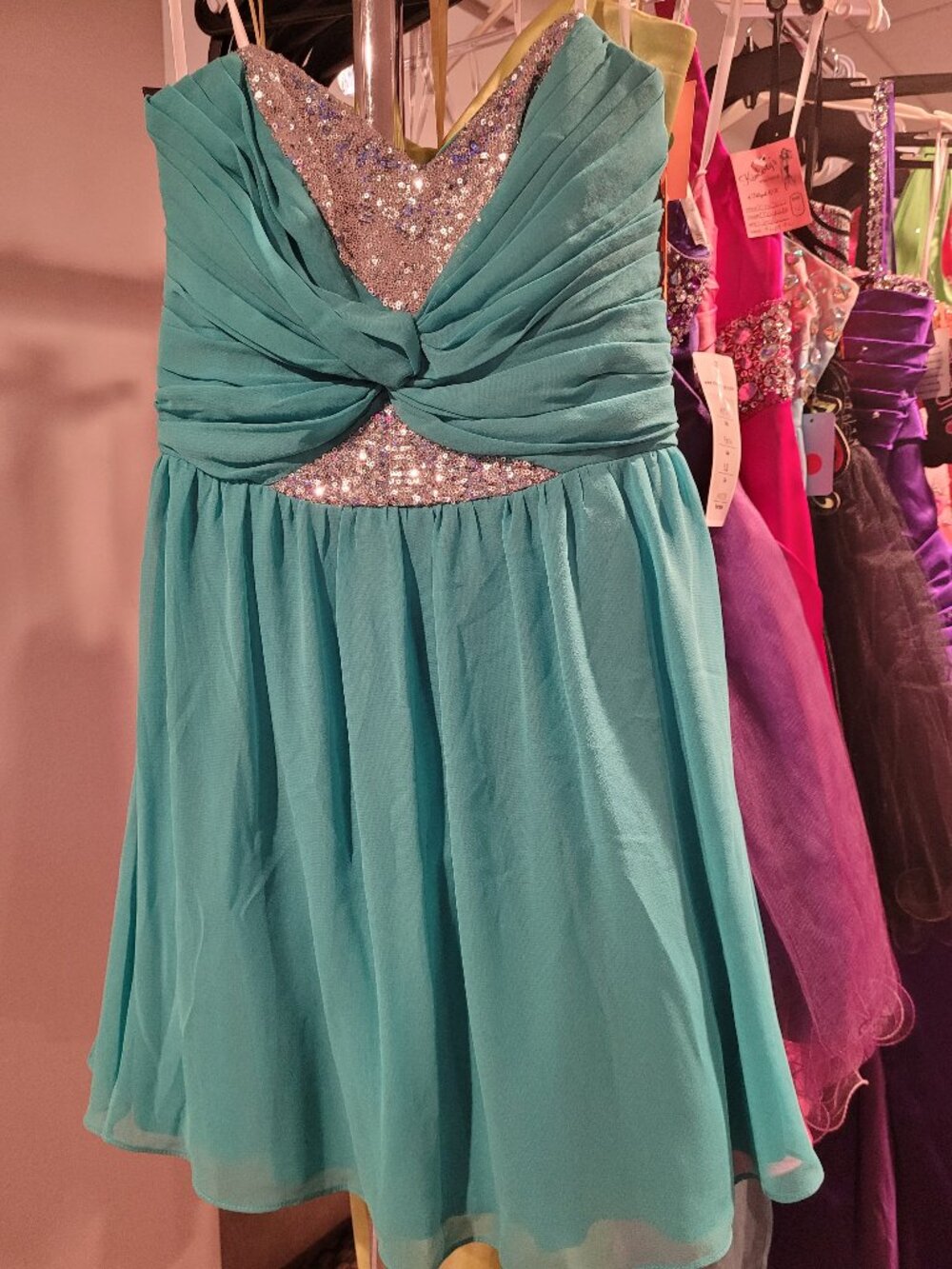 Josh & Jazz 10674867 Size 12 Short Cocktail Blue Prom Homecoming Dress